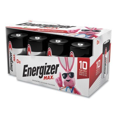 Energizer® MAX Alkaline D Batteries, 1.5 V, 8/Pack