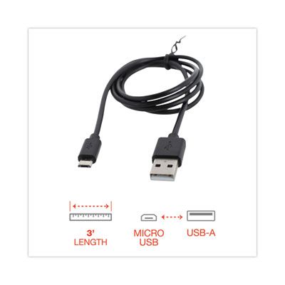 Innovera® USB to Micro USB Cable, 3 ft, Black