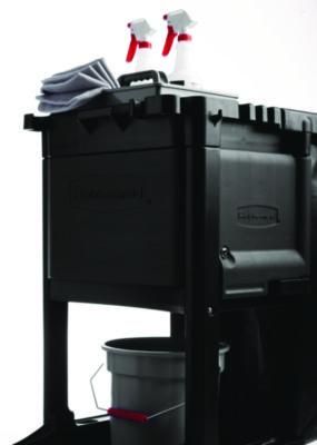 Rubbermaid® Commercial Cleaning Cart Locking Door Kit, Black
