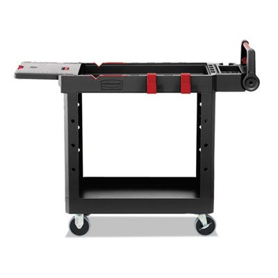 Rubbermaid® Commercial Heavy Duty Adaptable Utility Cart, Plastic, 2 Shelves, 500 lb Capacity, 17.8