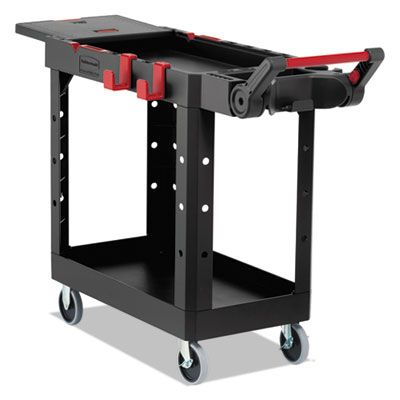 Rubbermaid® Commercial Heavy Duty Adaptable Utility Cart, Plastic, 2 Shelves, 500 lb Capacity, 17.8