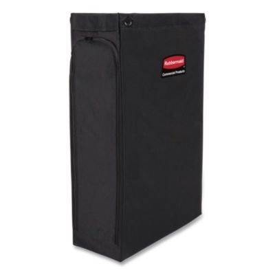 Rubbermaid® Commercial Side Load Linen Bag for Rubbermaid Commercial 2202581, 2202527, 2202587 Carts, 3.7 Bushels, 9 x 21.1 x 33, Black, 4/CT