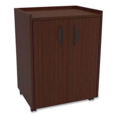 Safco® Mobile Refreshment Center, Engineered Wood, 3 Shelves, 23