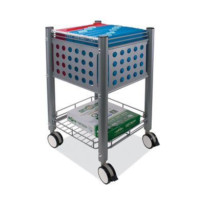 Vertiflex® Sidekick File Cart, Metal, 1 Shelf, 1 Bin, 13.75
