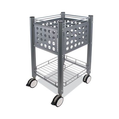 Vertiflex® Sidekick File Cart, Metal, 1 Shelf, 1 Bin, 13.75