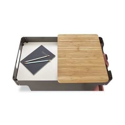 Safco® Mini Rolling Storage Cart, Metal, 3 Shelves, 1 Drawer, 200 lb Capacity, 29.75
