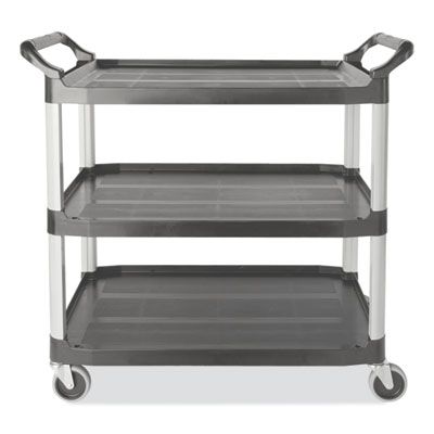 Rubbermaid® Commercial Xtra Utility Cart with Open Sides, Plastic, 3 Shelves, 300 lb Capacity, 20