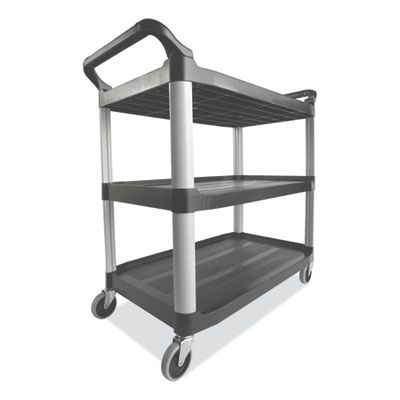 Rubbermaid® Commercial Xtra Utility Cart with Open Sides, Plastic, 3 Shelves, 300 lb Capacity, 20