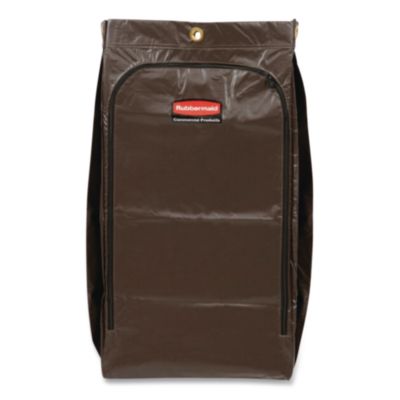 Rubbermaid® Commercial Zippered Vinyl Cleaning Cart Bag for Rubbermaid Commercial 6189, 6190, 6191, 6192, 9T19, 25 gal, 17