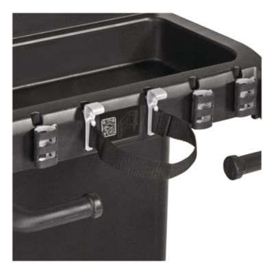 Rubbermaid® Commercial Vacuum Holder, For All Rubbermaid Commercial Full Size and Compact Housekeeping Carts, Plastic, Black, 6/Carton