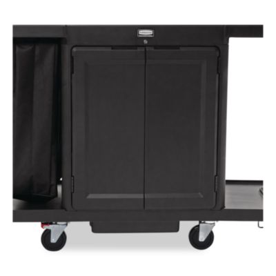 Rubbermaid® Commercial Locking Door Kit, for Rubbermaid Commercial 2202581/2202527/2202585, Resin, Black