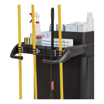 Rubbermaid® Commercial QuickClips, for Rubbermaid Commercial FG618900BLA/2202581, Resin, Black, 6/Carton