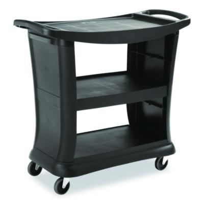 Rubbermaid® Commercial Executive Service Cart, Plastic, 3 Shelves, 300 lb Capacity, 20.33