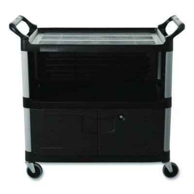 Rubbermaid® Commercial Xtra Equipment Cart, Plastic, 3 Shelves, 300 lb Capacity, 20.75