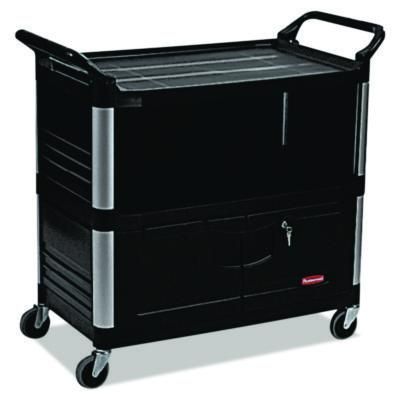 Rubbermaid® Commercial Xtra Equipment Cart, Plastic, 3 Shelves, 300 lb Capacity, 20.75