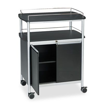 Safco® Mobile Beverage Cart, Plastic, 4 Shelves, 33.5