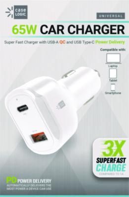 ByTech® PD Car Charger, 60 W, Two 2 A Ports, White