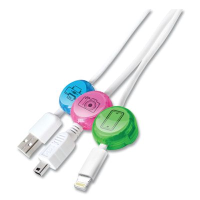 dotz® Cord ID, (10) Multi-Colored Identifiers, (40) Punch Out Icons