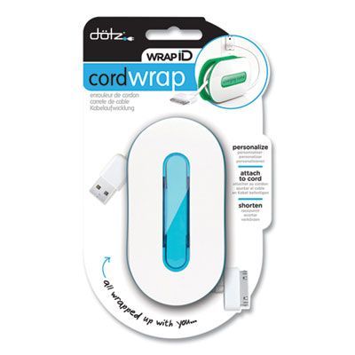 dotz® WrapID, Holds up to 6 ft of Cord, Blue dotz® WrapID, Holds up to 6 ft of Cord, Blue