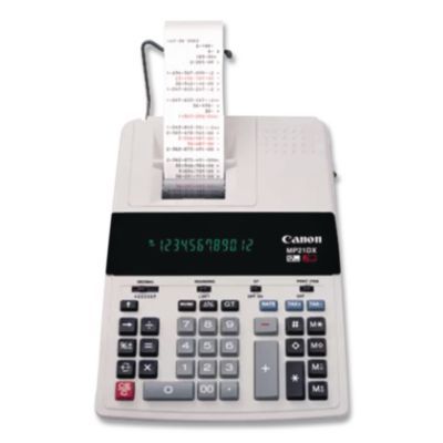 Canon® MP21DX 12-Digit Ribbon Printing Calculator, Black/Red Print, 3.5 Lines/Sec