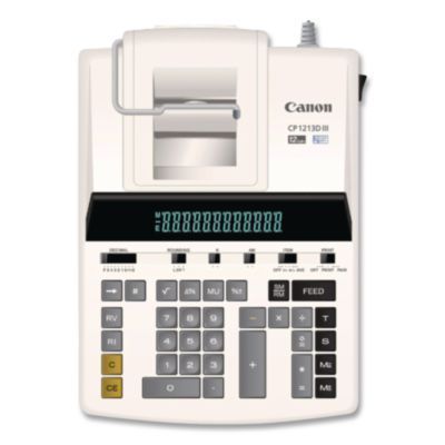 Canon® CP1213DIII 12-Digit Heavy-Duty Commercial Desktop Printing Calculator, Black/Red Print, 4.8 Lines/Sec