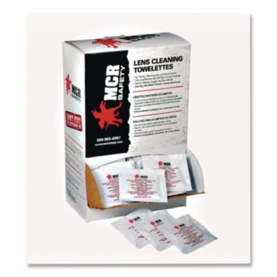MCR™ Safety Lens Cleaning Towelettes, 100/Box