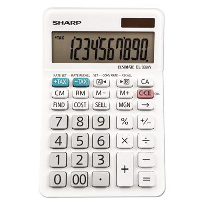 Sharp® EL-330WB Desktop Calculator, 10-Digit LCD