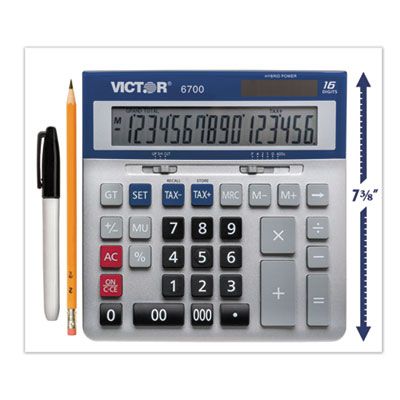 Victor® 6700 Large Desktop Calculator, 16-Digit LCD
