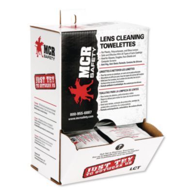 MCR™ Safety Lens Cleaning Towelettes, 100/Box, 25 Boxes/Carton