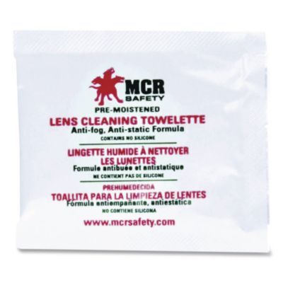 MCR™ Safety Lens Cleaning Towelettes, 100/Box, 25 Boxes/Carton