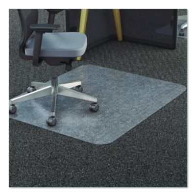 deflecto® Clear All Day Use Chair Mat for Flat to Extra-High/Plush Pile Carpeted Floors, Rectangular, Straight Edges, 46 deflecto® Clear All Day Use Chair Mat for Flat to Extra-High/Plush Pile Carpeted Floors, Rectangular, Straight Edges, 46" x 60", Clear