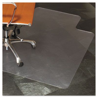 ES Robbins® Natural Origins Biobased Chair Mat for Hard Floors, Rectangular with Lip, Straight Edges, 36" x 48", Clear