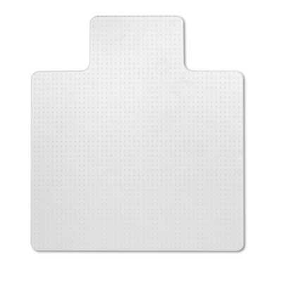 AbilityOne® 7220004576054, SKILCRAFT PVC Chair Mat for Medium to High Pile Carpeted Floors, Rectangular with Lip, 45" x 53", Clear