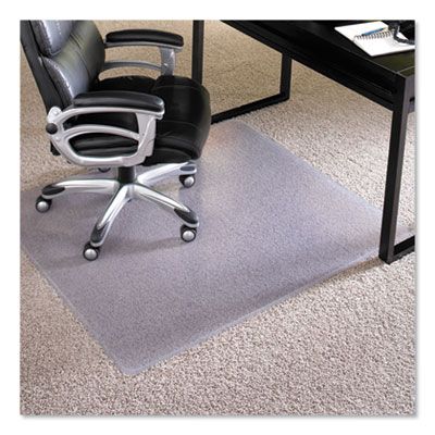 ES Robbins® EverLife Intensive Use Chair Mat for High to Extra-High/Plush Pile Carpeted Floors, Rectangular, 46" x 60", Clear