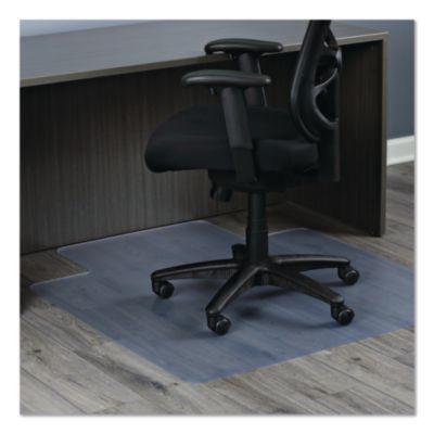 Alera® Non-Studded Chair Mat for Hard Floors, Rectangular with Wide Lip, Straight Edges, 45 Alera® Non-Studded Chair Mat for Hard Floors, Rectangular with Wide Lip, Straight Edges, 45" x 53", Clear