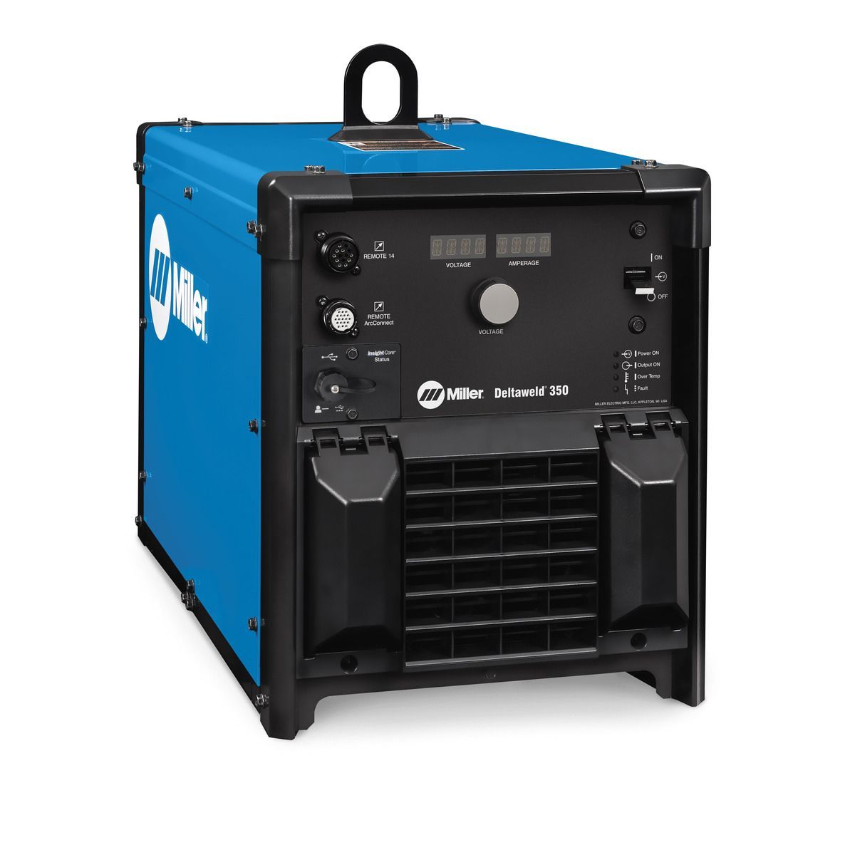 Miller® Deltaweld® 350/MIGRunner™ 3 Phase MIG Welder With 230 - 460 Input Voltage, 400 Amp Max Output, ArcConnect™, Insight Core Technology, And Miller 14 Pin