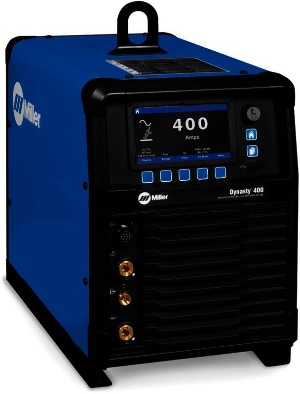 Miller® Dynasty® 400 TIG Welder With 208 - 575 Input Voltage, 225 Amp Max Output, QuietPulse™ Noise Reduction And Auto-Line™ Technology Miller® Dynasty® 400 TIG Welder With 208 - 575 Input Voltage, 225 Amp Max Output, QuietPulse™ Noise Reduction And Auto-Line™ Technology
