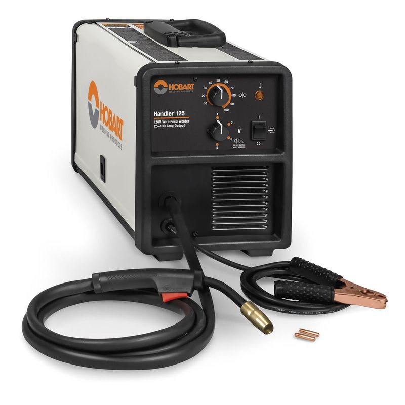 Hobart® Handler® 125 Single Phase MIG Welder With 110 - 120 Input Voltage, 125 Amp Max Output And Accessory Package Hobart® Handler® 125 Single Phase MIG Welder With 110 - 120 Input Voltage, 125 Amp Max Output And Accessory Package