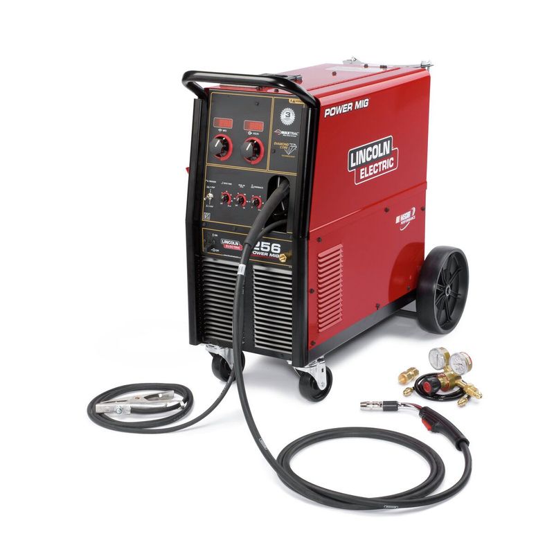 Lincoln Electric® POWER MIG® 256 Single Phase MIG Welder Power Source With 230 - 575 Input Voltage, 300 Amp Max Output, Diamond Core Technology™, MAXTRAC® Cast Aluminum Industrial Wire Drive And Acces Lincoln Electric® POWER MIG® 256 Single Phase MIG Welder Power Source With 230 - 575 Input Voltage, 300 Amp Max Output, Diamond Core Technology™, MAXTRAC® Cast Aluminum Industrial Wire Drive And Acces