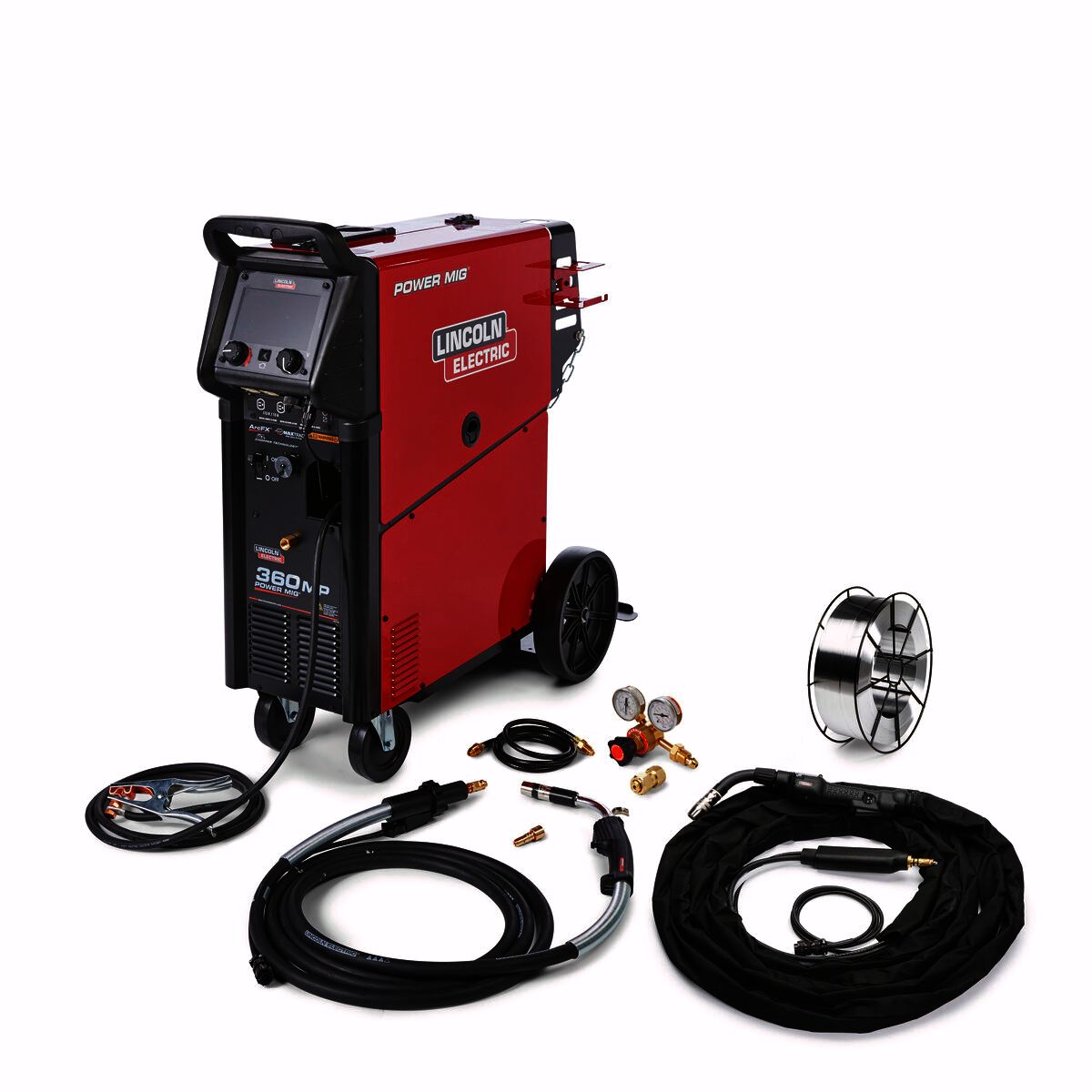 Lincoln Electric® POWER MIG® 360MP/Aluminum Front Trigger One-Pak® Single Phase MIG Welder With 208 - 230 - 460 - 575 Input Voltage, 360 Amp Max Output, Ready.Set.Weld® Quick Set Up, ArcFX™ Technology