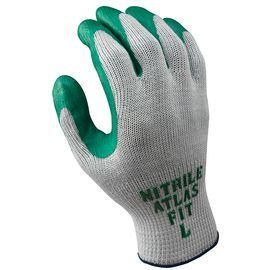 SHOWA™ Size 8 ATLAS® 10 Gauge Nitrile Palm Coated Work Gloves With Cotton And Polyester Liner And Knit Wrist