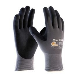 PIP Global Safety® 3X MaxiFlex® Ultimate™ 15 Gauge Black Micro Foam Nitrile Palm And Finger Coated Work Gloves With Nylon And Elastane Liner And Knit Wrist