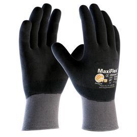 PIP Global Safety® X-Large MaxiFlex® Ultimate™ 15 Gauge Black Micro Foam Nitrile Full Coated Work Gloves With Nylon And Elastane Liner And Knit Wrist PIP Global Safety® X-Large MaxiFlex® Ultimate™ 15 Gauge Black Micro Foam Nitrile Full Coated Work Gloves With Nylon And Elastane Liner And Knit Wrist