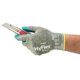 Ansell Size 9 HyFlex® 11-501 Nitrile Palm Coated Work Gloves With Kevlar®, Stainless Steel And Spandex Liner And Knit Wrist