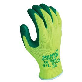 SHOWA® Size 8 10 Gauge Polyester And Stainless Steel Cut Resistant Gloves With Nitrile Coated Palm Knit Wrist