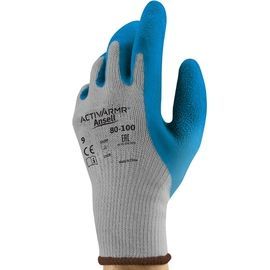 Ansell Size 10 ActivArmr® 80-100 10 Gauge Natural Latex Rubber Latex Rubber Palm Coated Work Gloves With Cotton And Polyester Liner And Knit Wrist