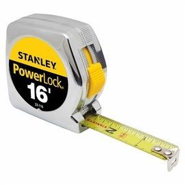 Stanley® PowerLock® 3/4" X 16' Silver Tape Measure With Corrosion-Resistant End Hook