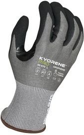 Armor Guys Large 18 Gauge Black And Gray Nitrile Palm Coated Work Gloves With Gray Kyorene Pro® Liner And Knit Wrist