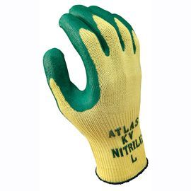 SHOWA® Size 9 ATLAS 10 Gauge Kevlar® Cut Resistant Gloves With Nitrile Coated Palm Knit Wrist