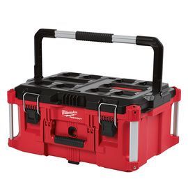 Milwaukee® PACKOUT™ 22 1/10" X 11 3/10" X 16 1/10" Red And Black Polymers Tool Box
